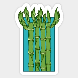 Vintage doodle illustration of Bamboo Tree Sticker